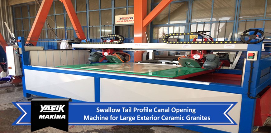 Swallow Tail Profile Canal Opening Machine for Large Exterior Ceramic Granites